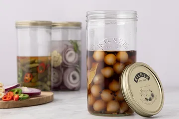 Kilner WIDE Konservenglas - Klar-Gold, 1 l - Kilner