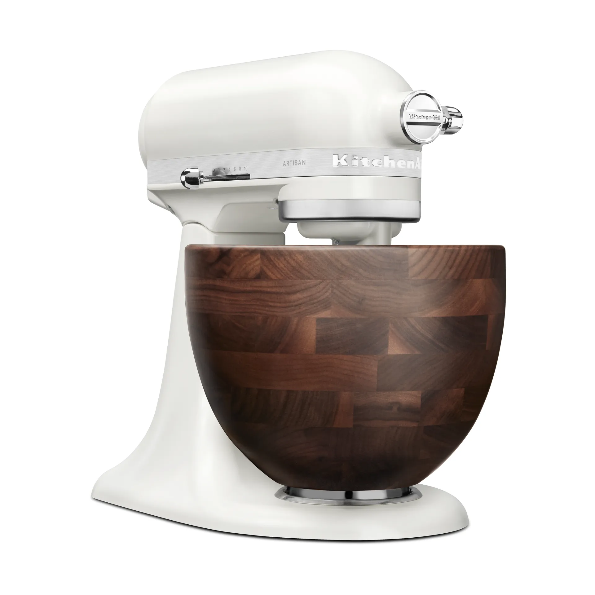 Artisan 5KSM156 Küchenmaschine mit Holzschüssel 4,7 l, Porcelain white-walnut KitchenAid