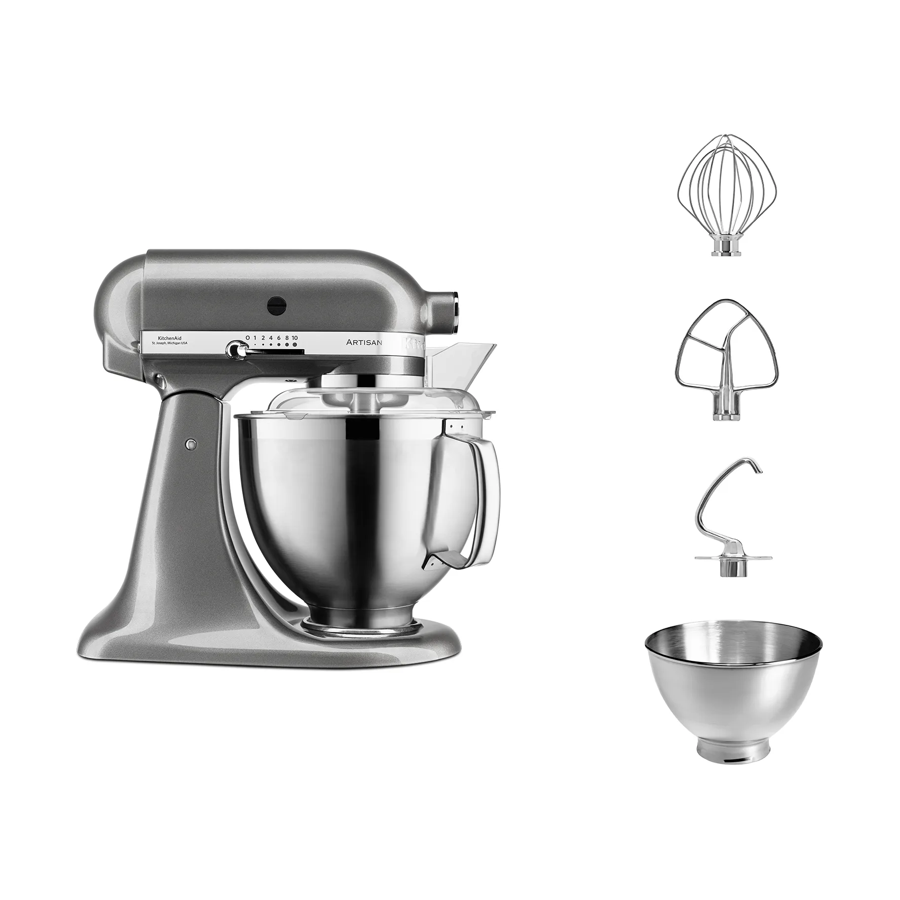 Artisan 5KSM185 Küchenmaschine 4,8 l, Medallion silver KitchenAid