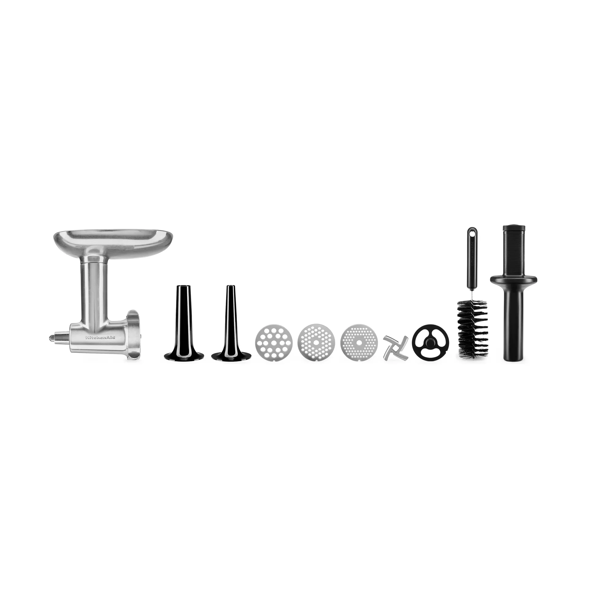 KitchenAid Fleischwolf für Küchenmaschine Set, Stahl-schwarz KitchenAid