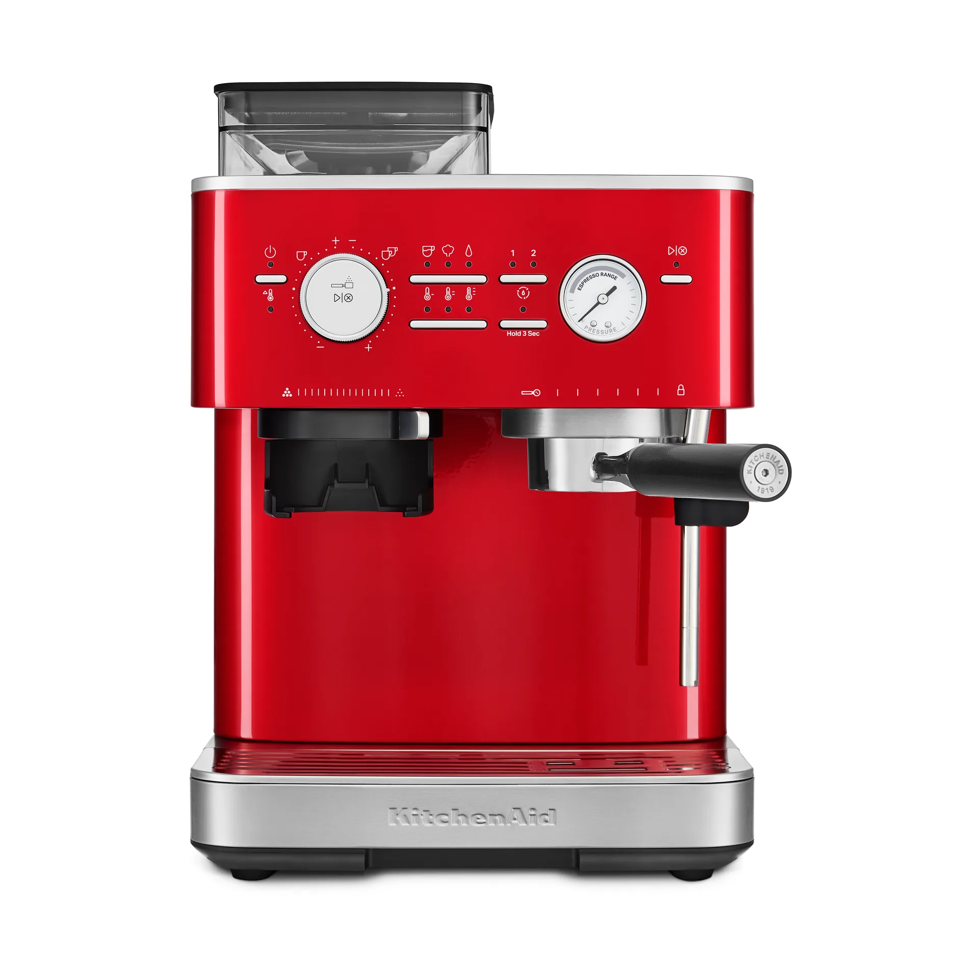 KitchenAid halbautomatische Espressomaschine mit Mühle, Candy apple KitchenAid