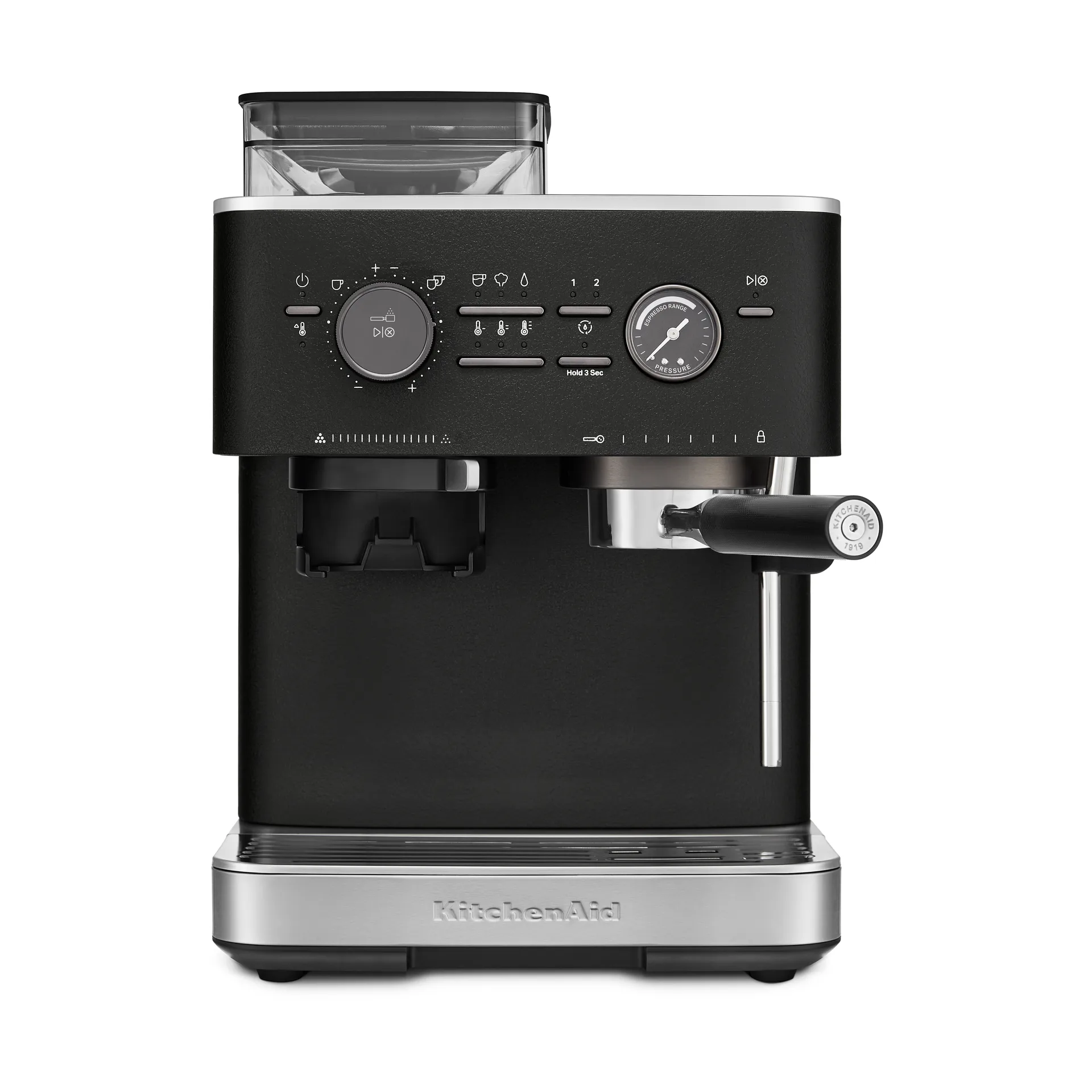 KitchenAid halbautomatische Espressomaschine mit Mühle, Cast iron black KitchenAid