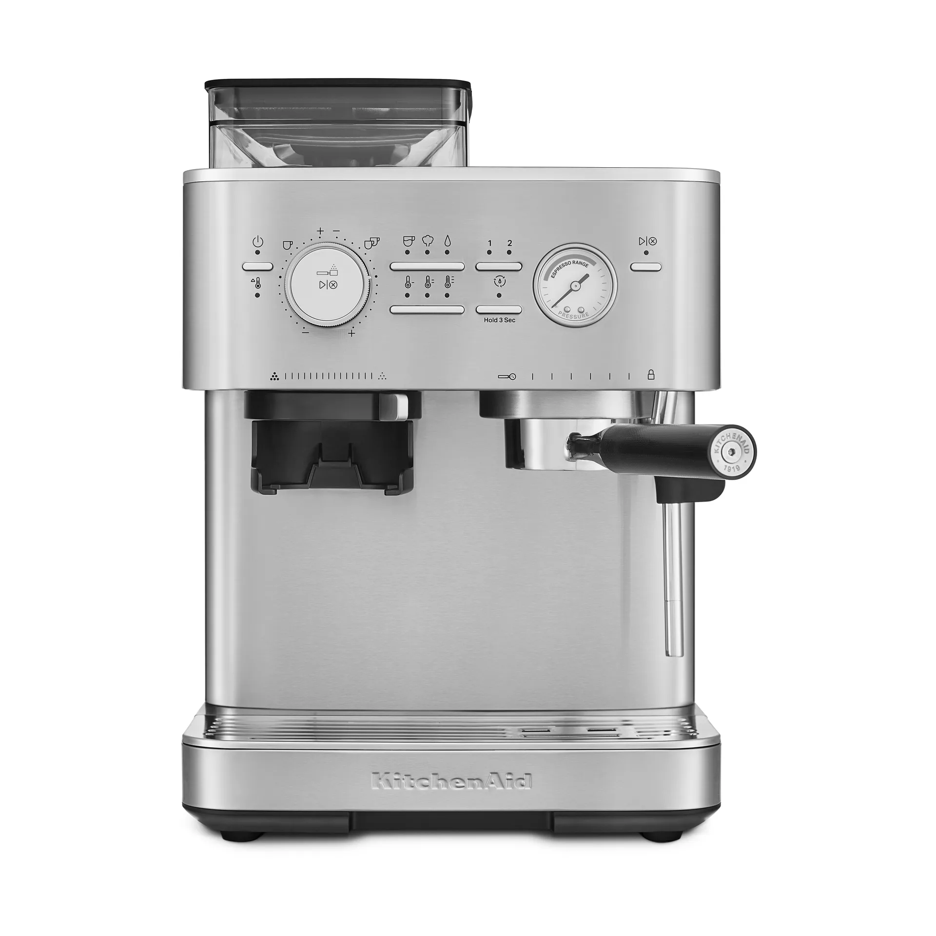KitchenAid halbautomatische Espressomaschine mit Mühle, Stahl KitchenAid