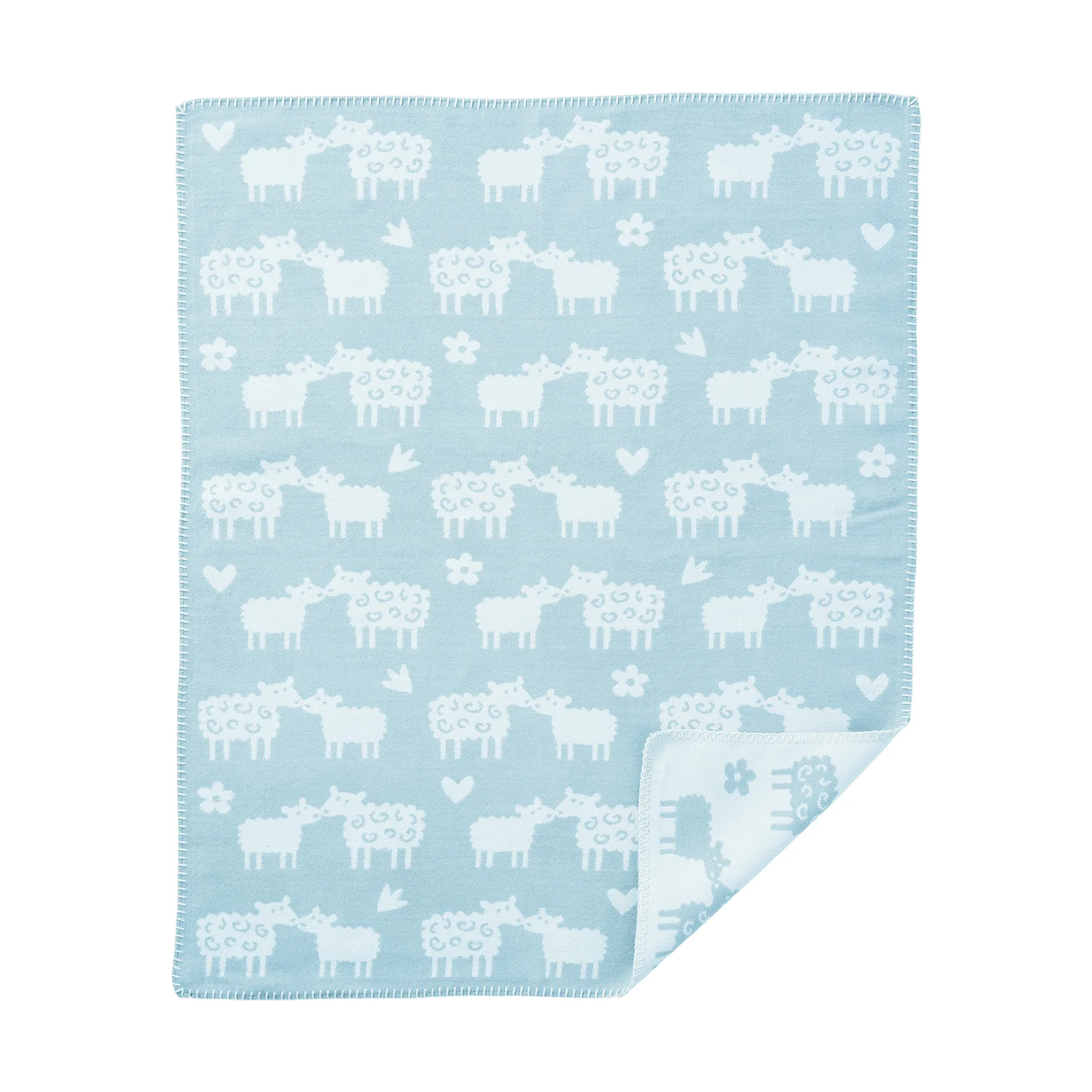 Bää Kinderdecke Baumwolle, Light blue, 70x90 cm Klippan Yllefabrik