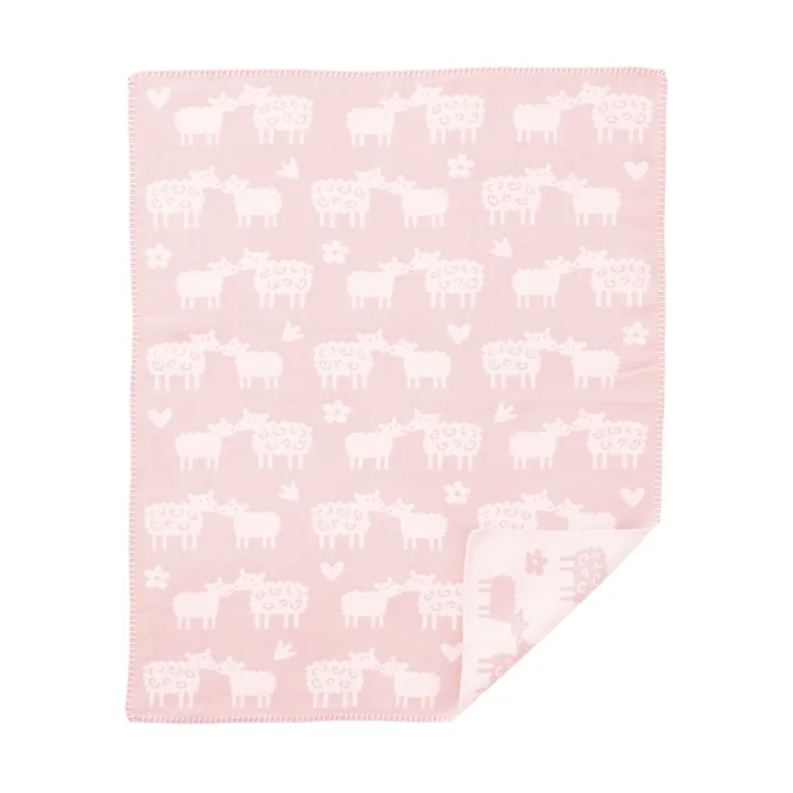 Bää Kinderdecke Baumwolle - Soft pink, 70x90 cm - Klippan Yllefabrik