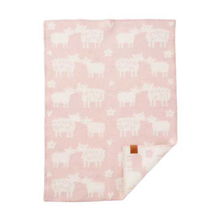 Bää Kinderdecke wolle - Soft pink, 65x90 cm - Klippan Yllefabrik