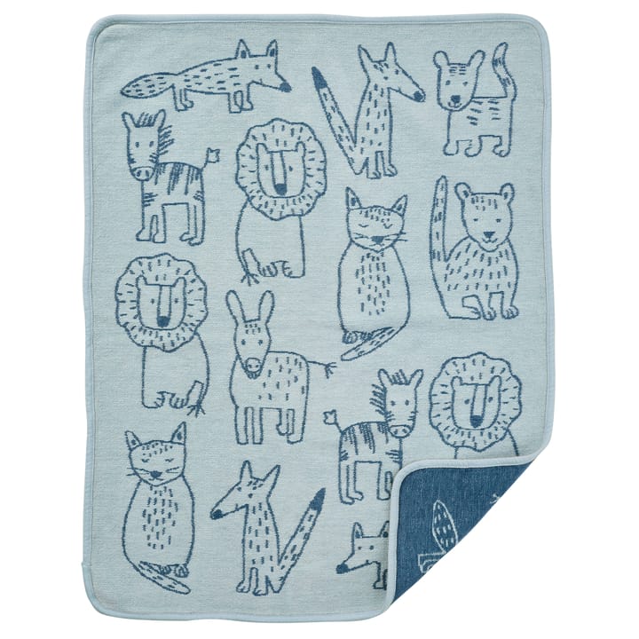 Buddies Kinderdecke 70 x 90cm - Blau - Klippan Yllefabrik