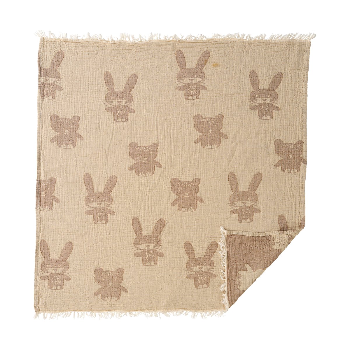 Klippan Yllefabrik Bunny&Bear Decke 75x90 cm Grey