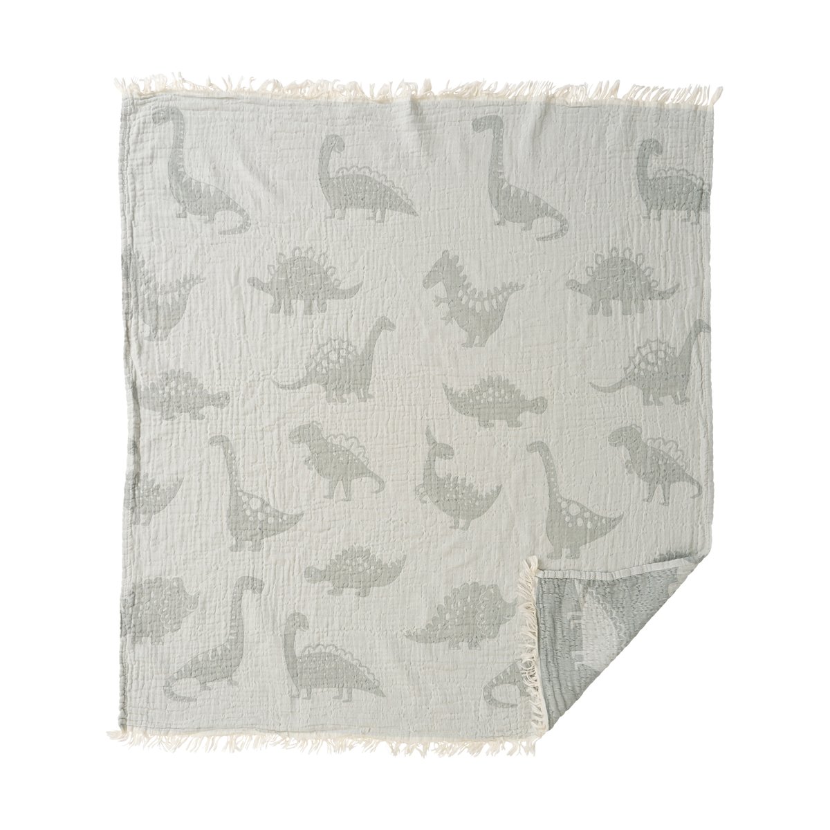 Klippan Yllefabrik Dino Decke 75x90 cm Beige | Skandinavisches Design | Baumwolldecken | Beige