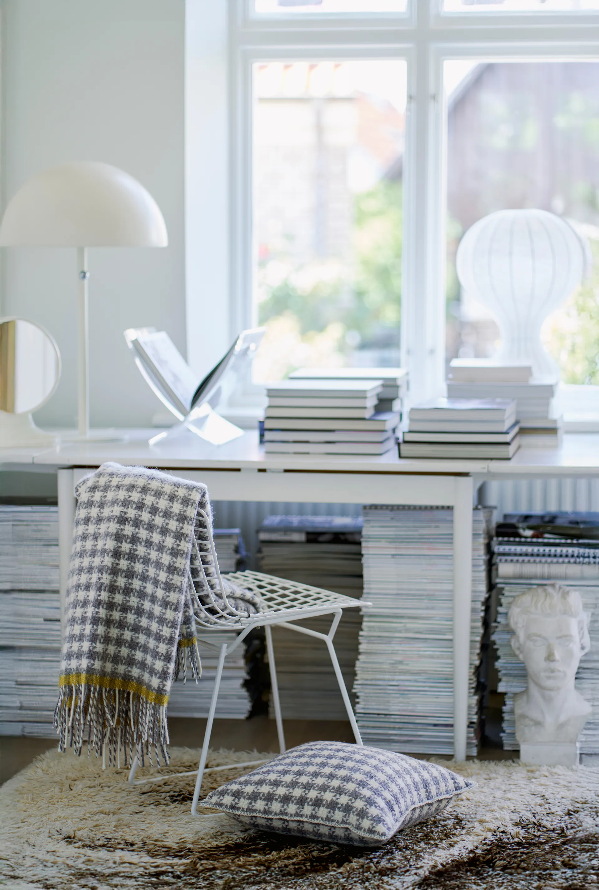Dogtooth Wolldecke 130x200 cm, Grey-yellow Klippan Yllefabrik