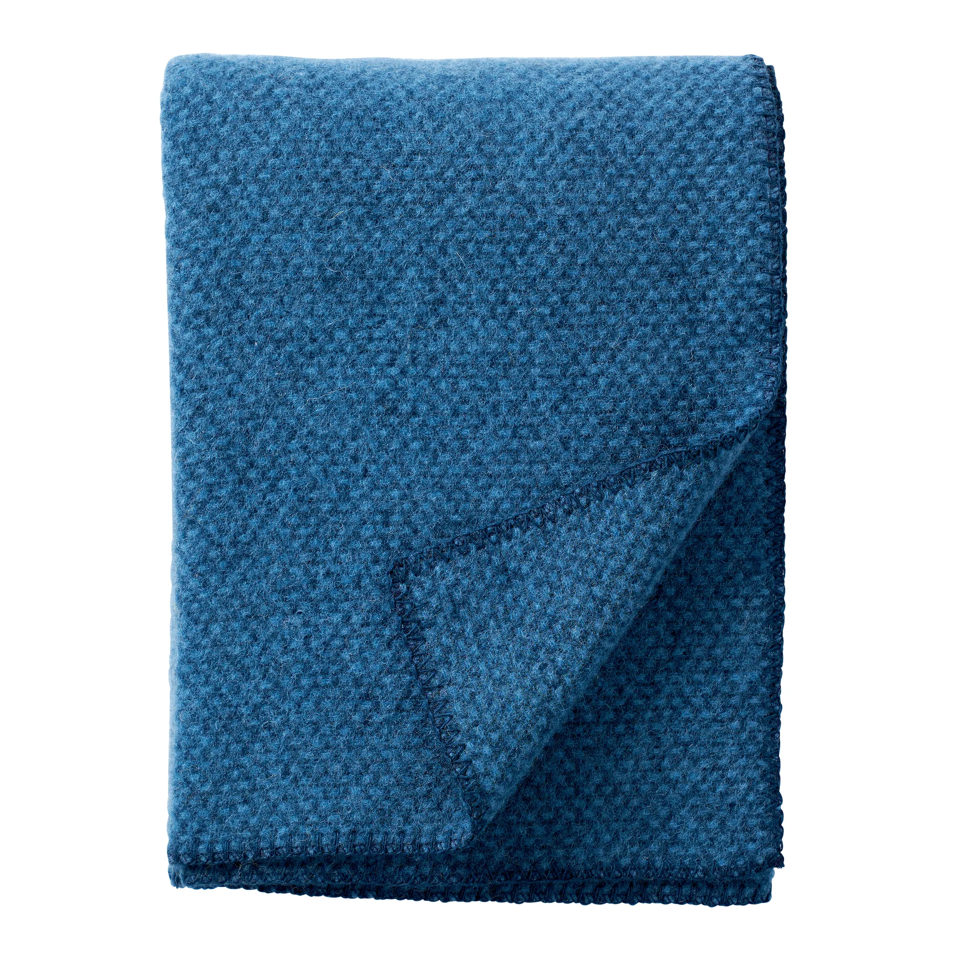 Domino Wolldecke, Sea blue Klippan Yllefabrik