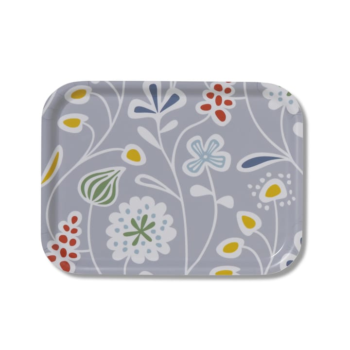 Flower Meadow Tablett - grau - Klippan Yllefabrik