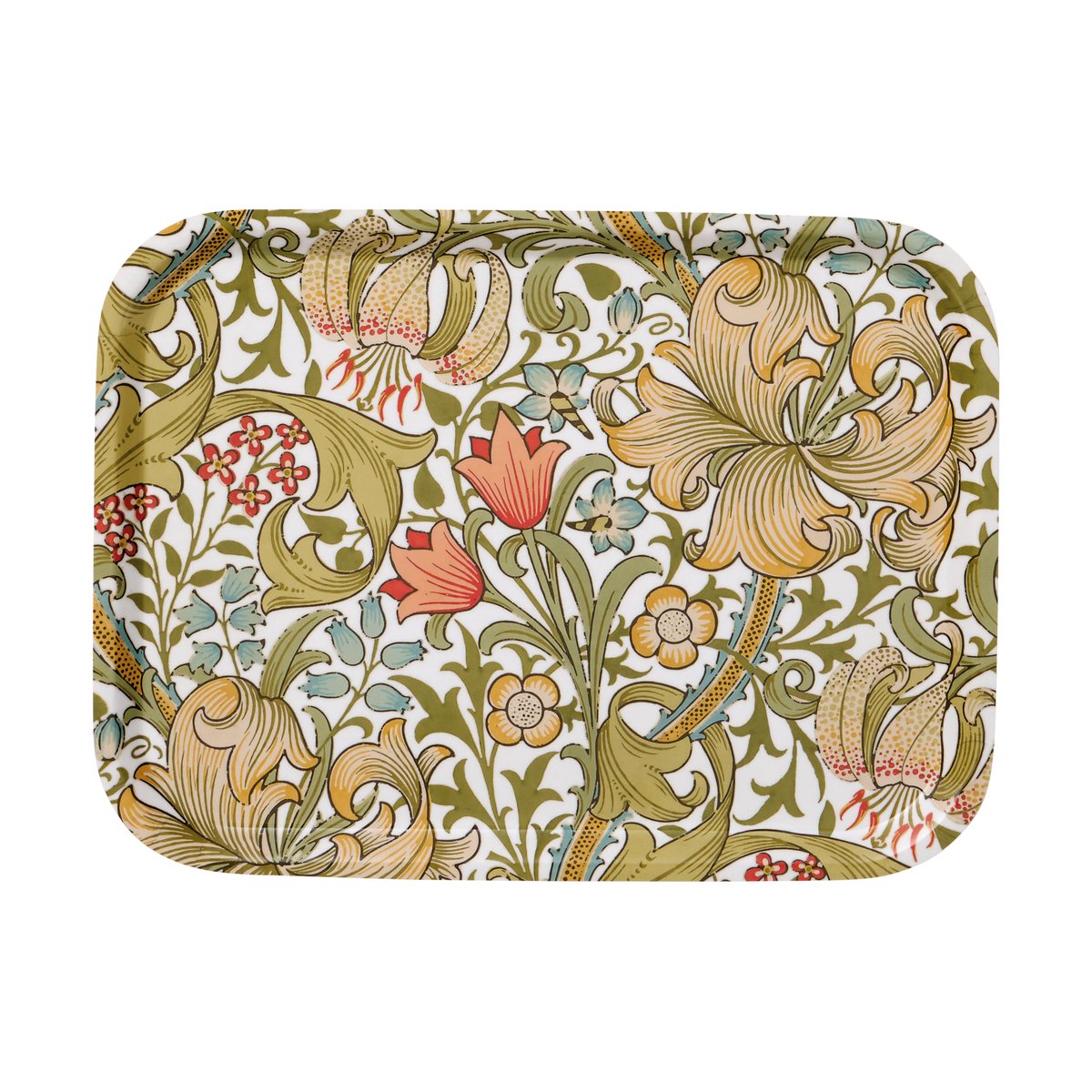 Klippan Yllefabrik Golden Lily kleines Tablett 20x27 cm Multi