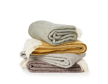 Gooseye Wolldecke 130 x 200cm - Braun - Klippan Yllefabrik