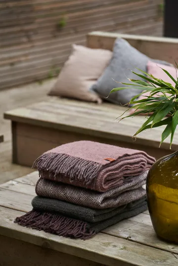 Gooseye Wolldecke 130 x 200cm - Braun - Klippan Yllefabrik