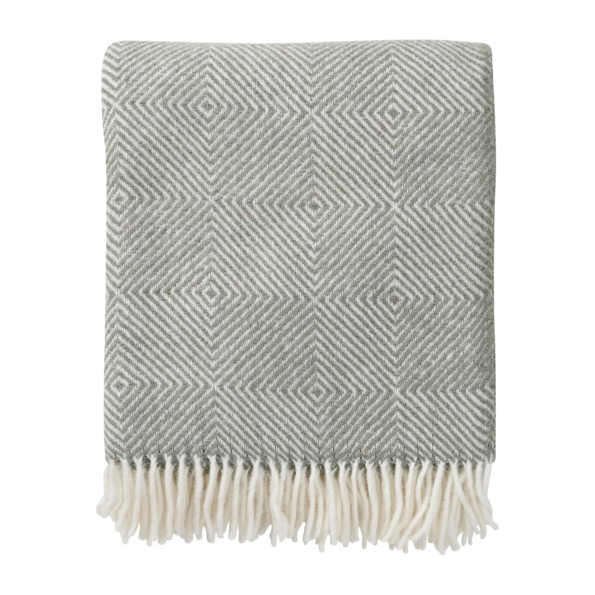 Gooseye Wolldecke 130 x 200cm, Grün Klippan Yllefabrik