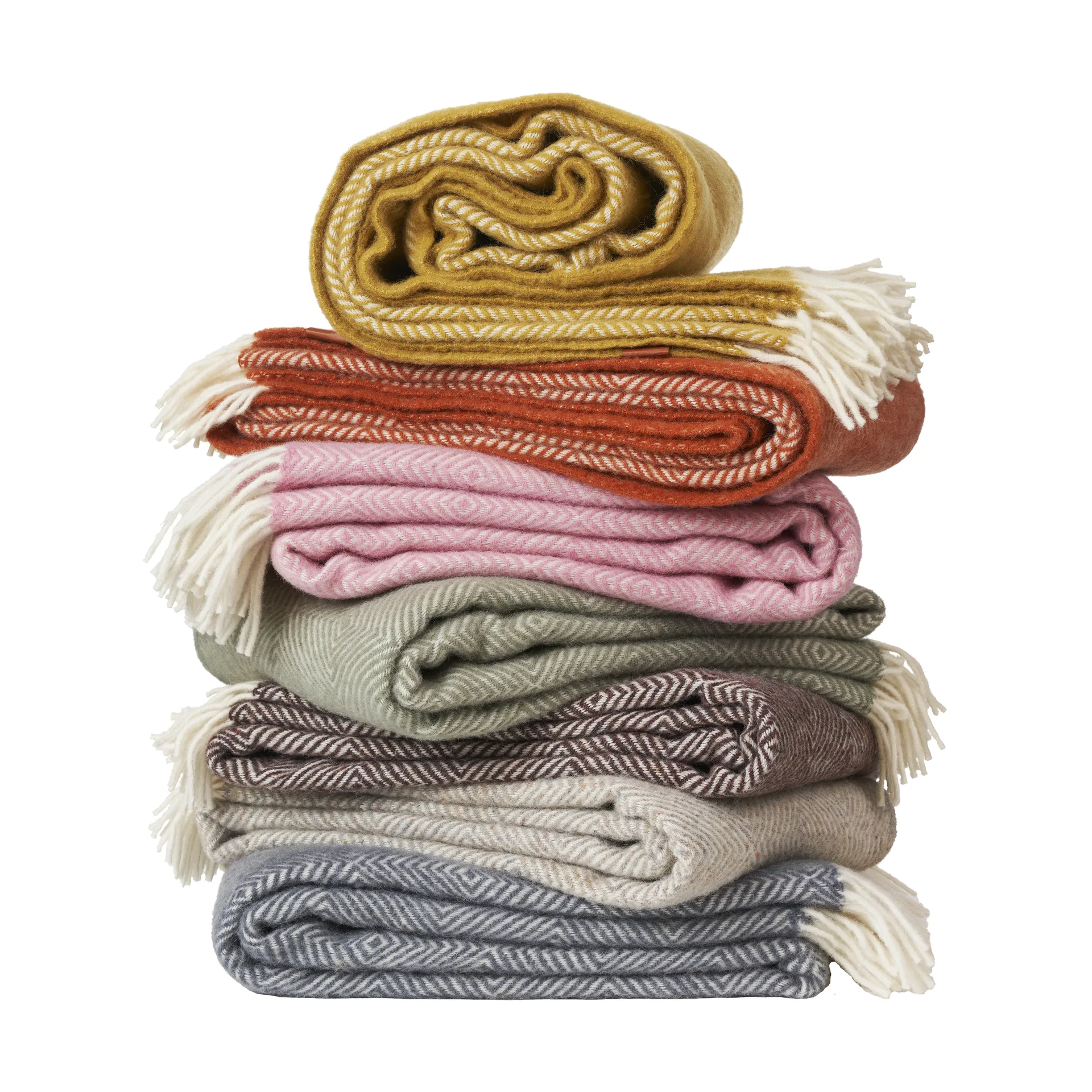 Gooseye Wolldecke 130 x 200cm, Rosa Klippan Yllefabrik