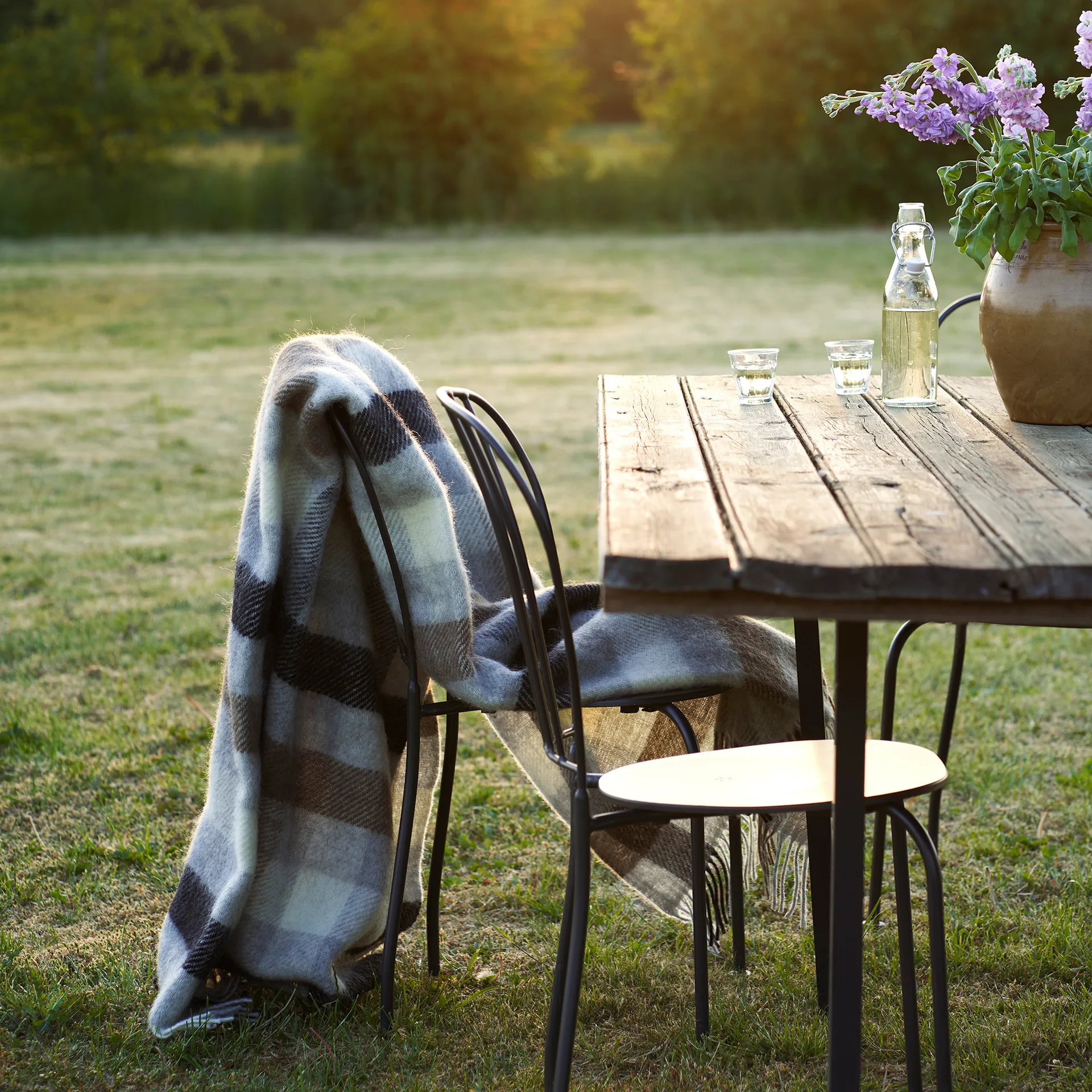 Gotland Wolldecke 130 x 200cm, Multi grey Klippan Yllefabrik