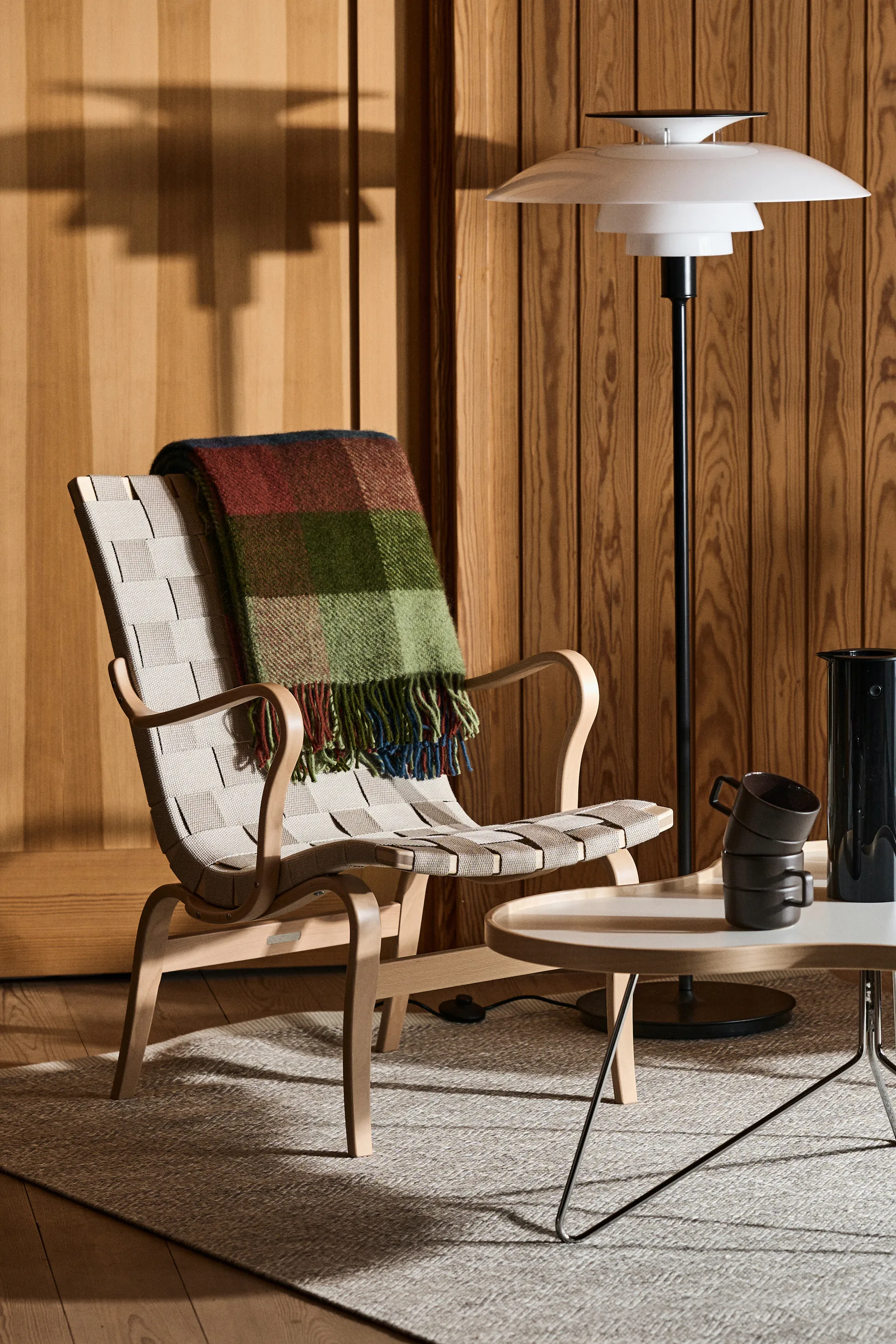 Gotland Wolldecke 130 x 200cm, Multi-grün Klippan Yllefabrik