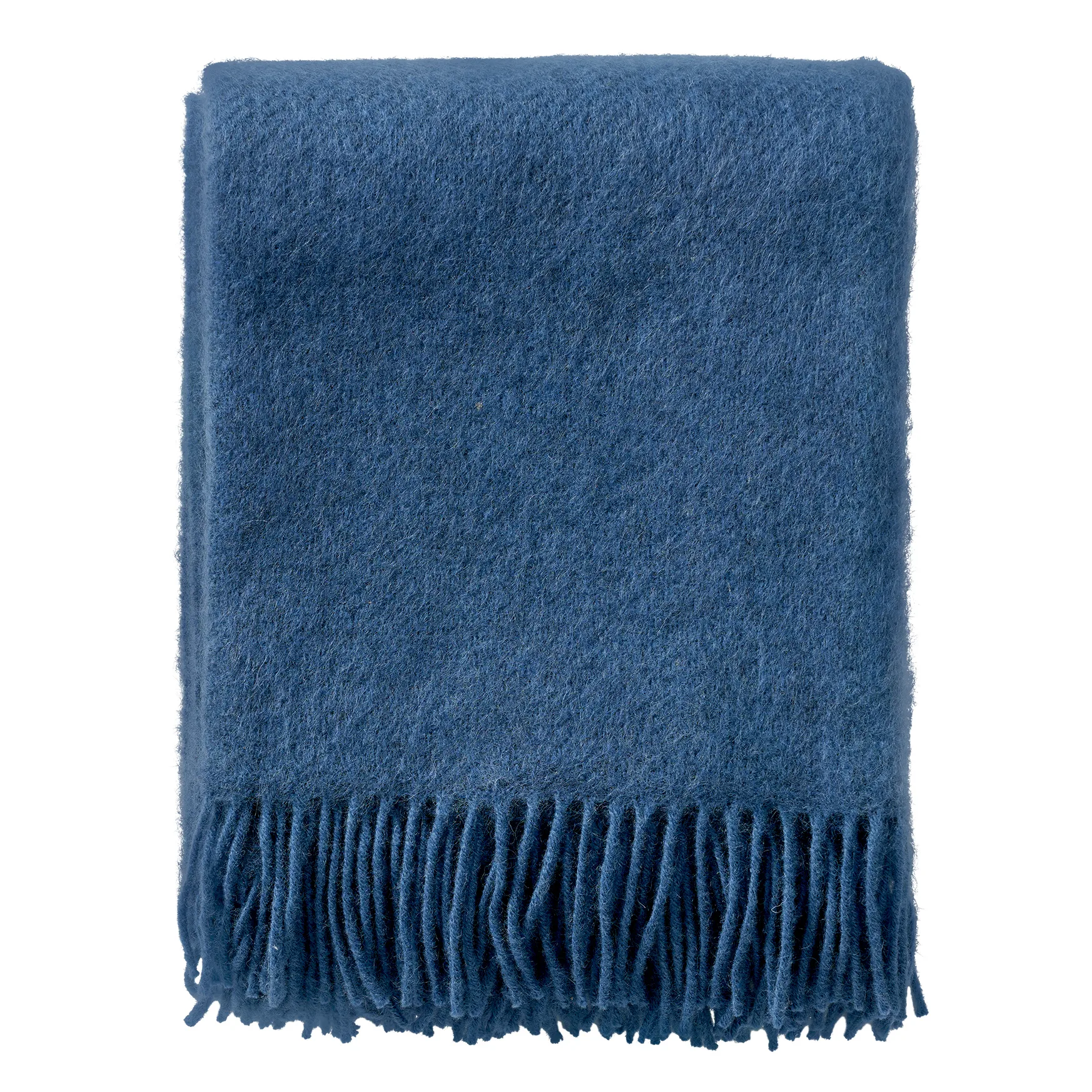 Gotland Wolldecke 130 x 200cm, Sea blue Klippan Yllefabrik