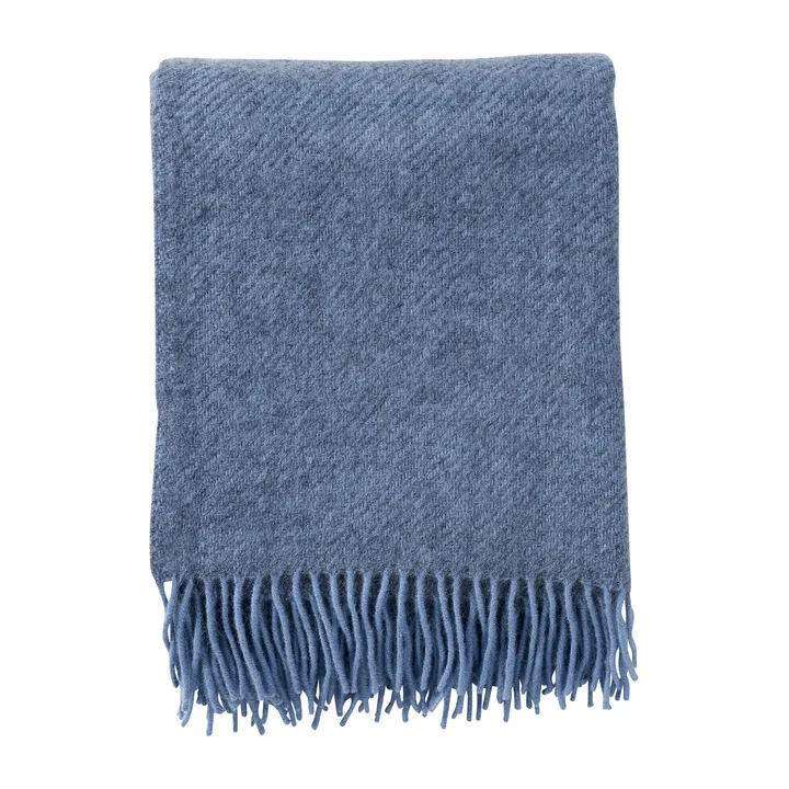 Gotland Wolldecke 130x200 cm - Infinity blue (blau) - Klippan Yllefabrik