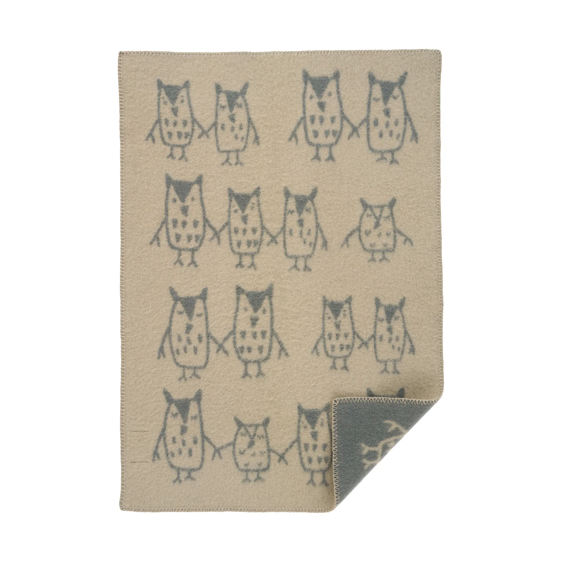 Hand in hand Babydecke 65x90 cm, Greige Klippan Yllefabrik