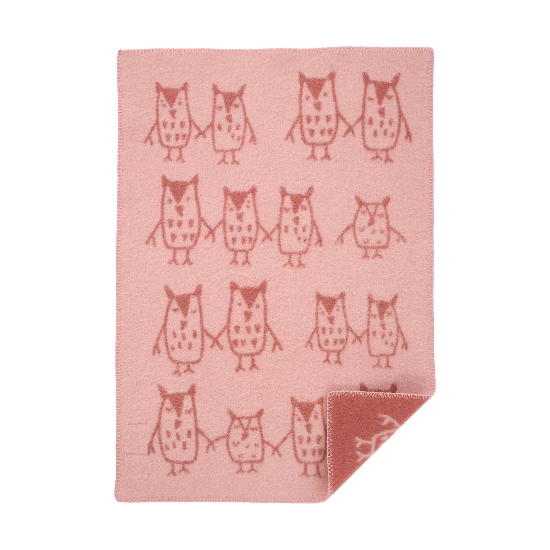 Hand in hand Babydecke 65x90 cm, Rose brown Klippan Yllefabrik