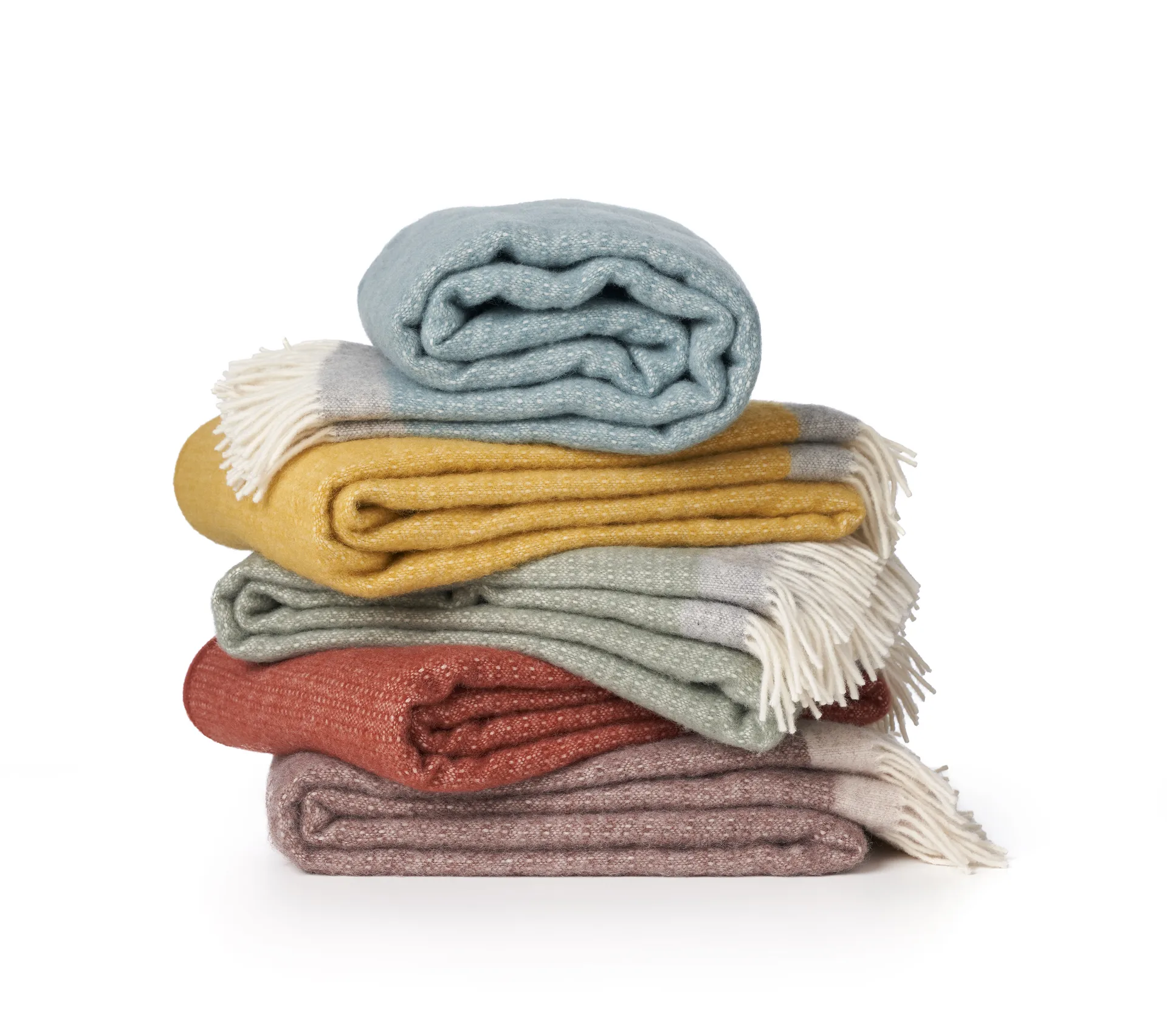 Harald Wolldecke 130 x 200cm, Dusty blue-grau Klippan Yllefabrik