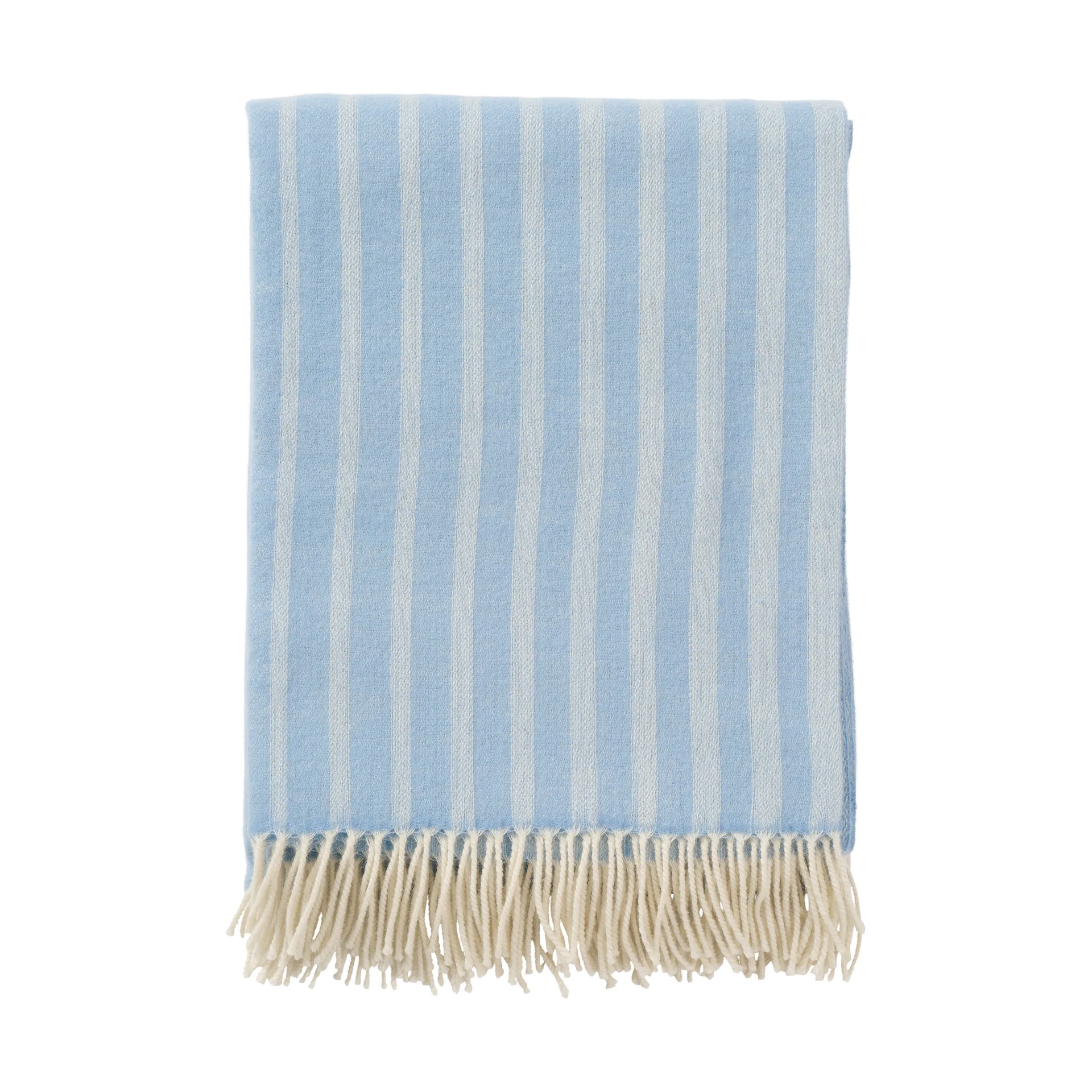 Irregular stripes Wolldecke, Infinity blue, 130x200 cm Klippan Yllefabrik