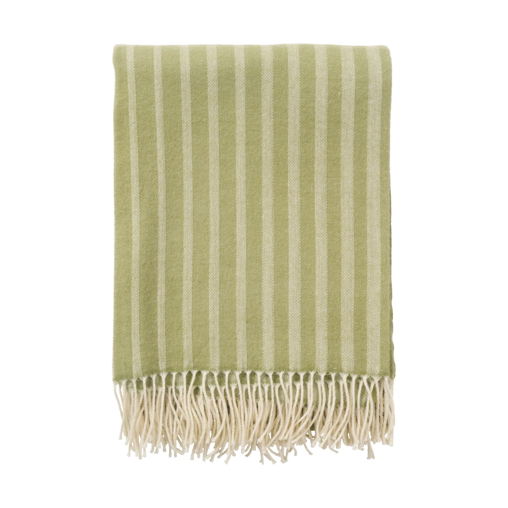 Irregular stripes Wolldecke, Olive, 130x200 cm Klippan Yllefabrik