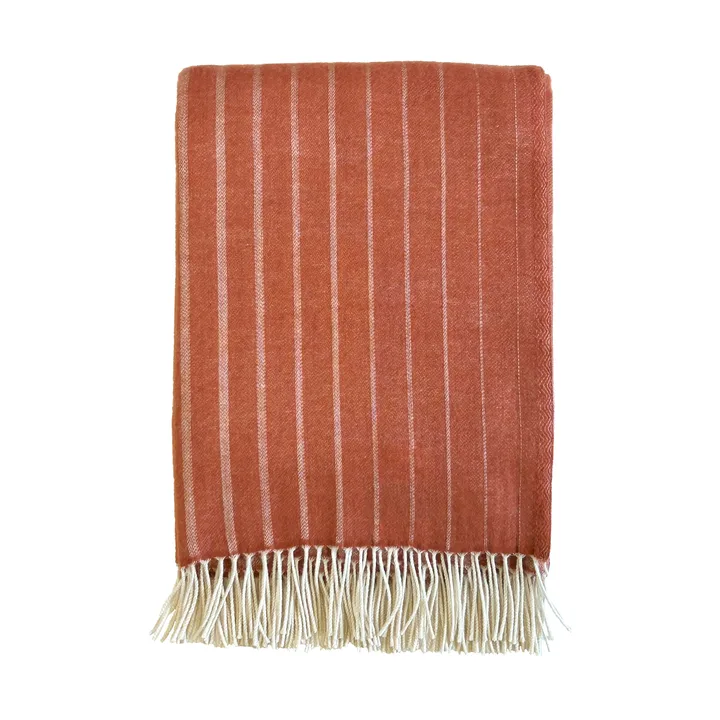 Irregular stripes Wolldecke - Rust, 130x200 cm - Klippan Yllefabrik