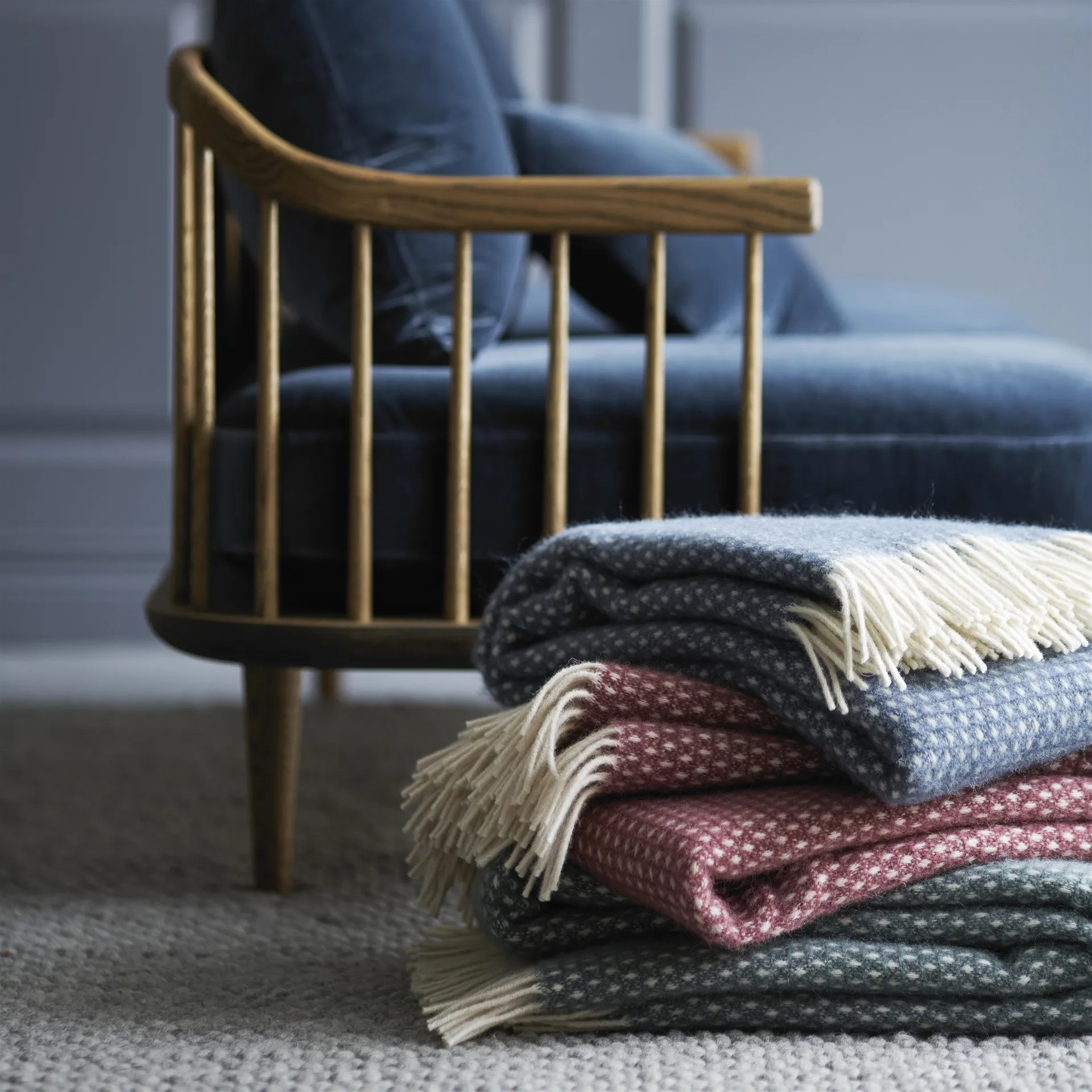 Knut Wolldecke, Blau Klippan Yllefabrik