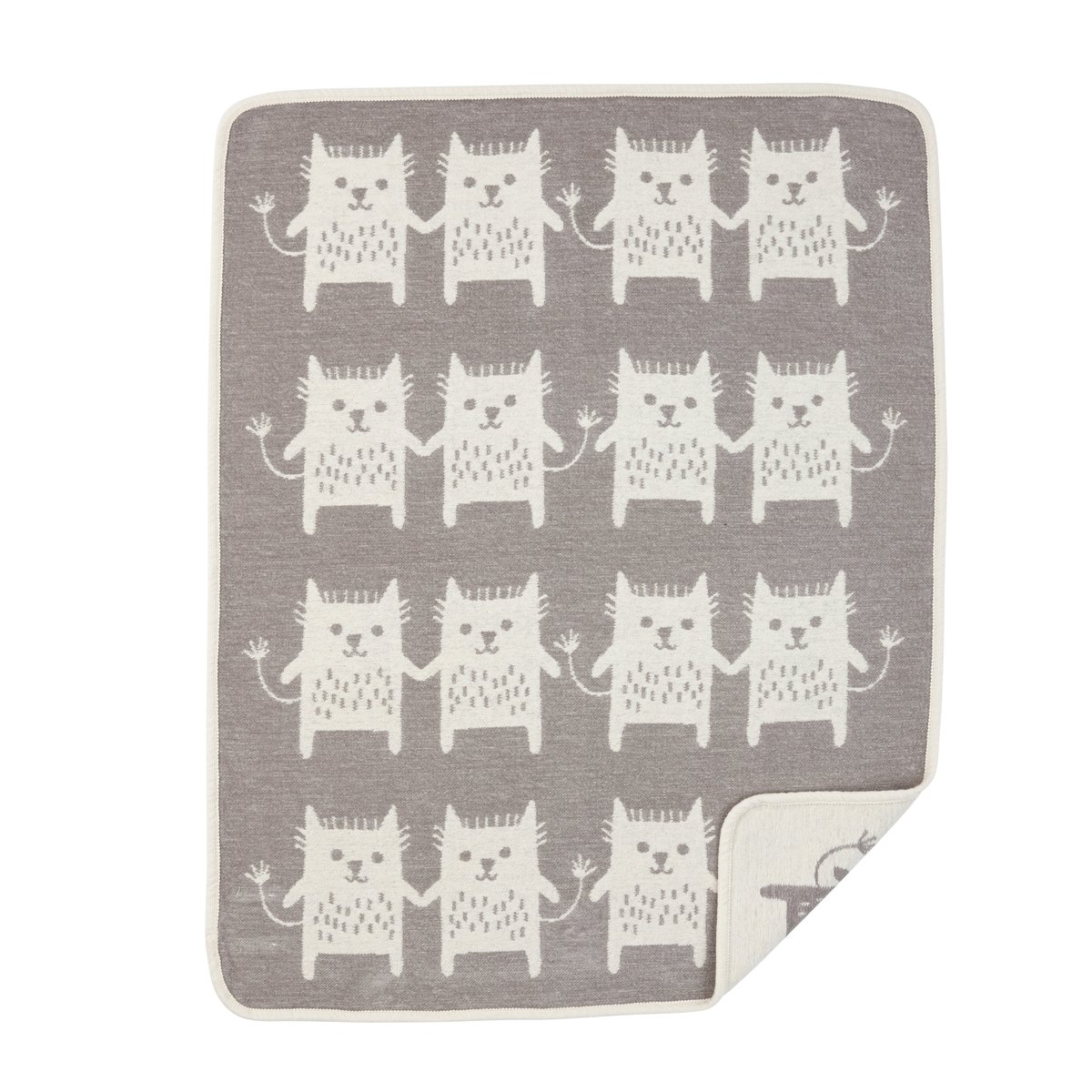 Klippan Yllefabrik Little Me Babydecke Grau | Skandinavisches Design | Baumwolldecken | Grau