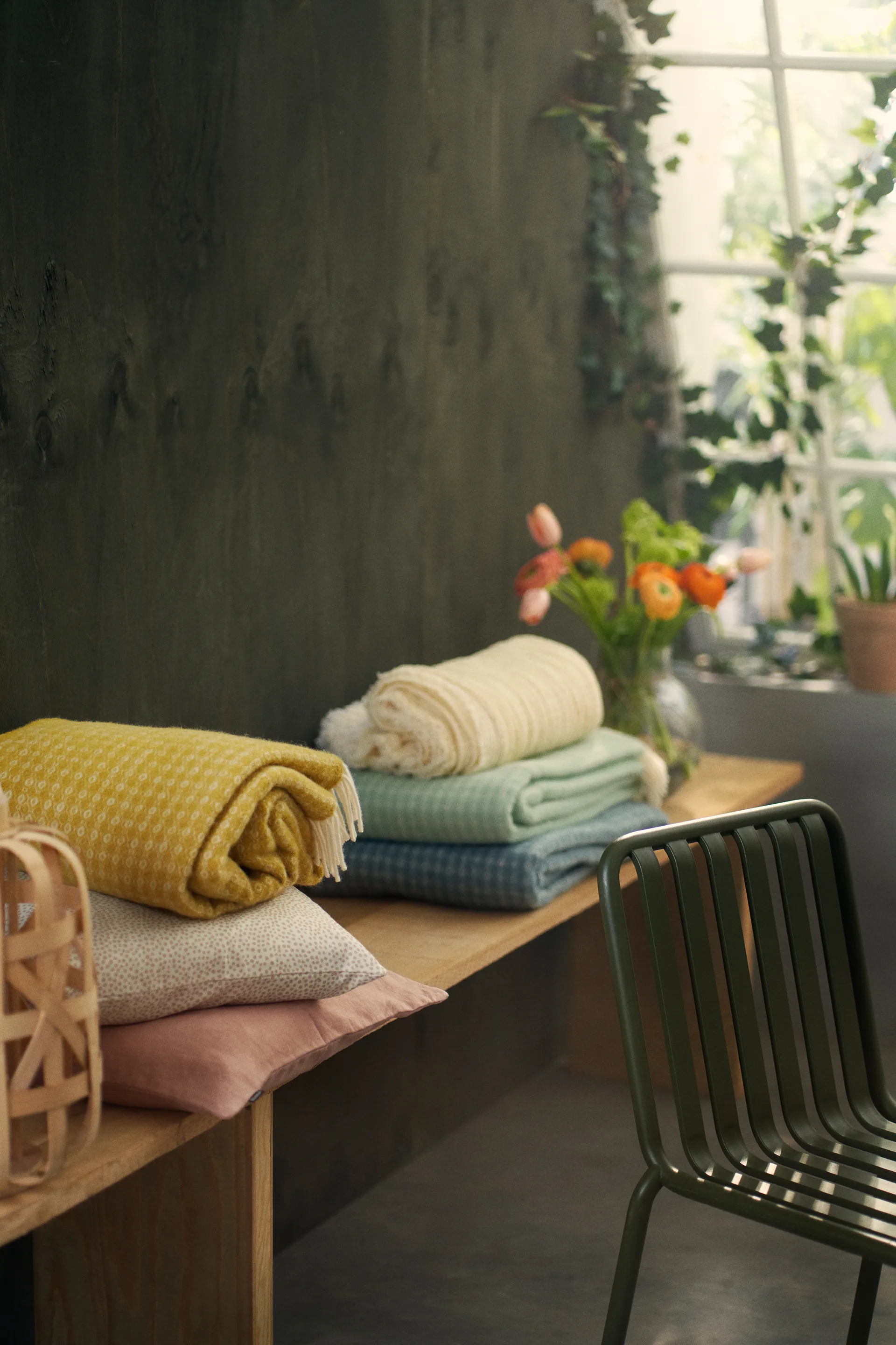 Loop Wolldecke 130 x 200cm, Mustard (gelb) Klippan Yllefabrik