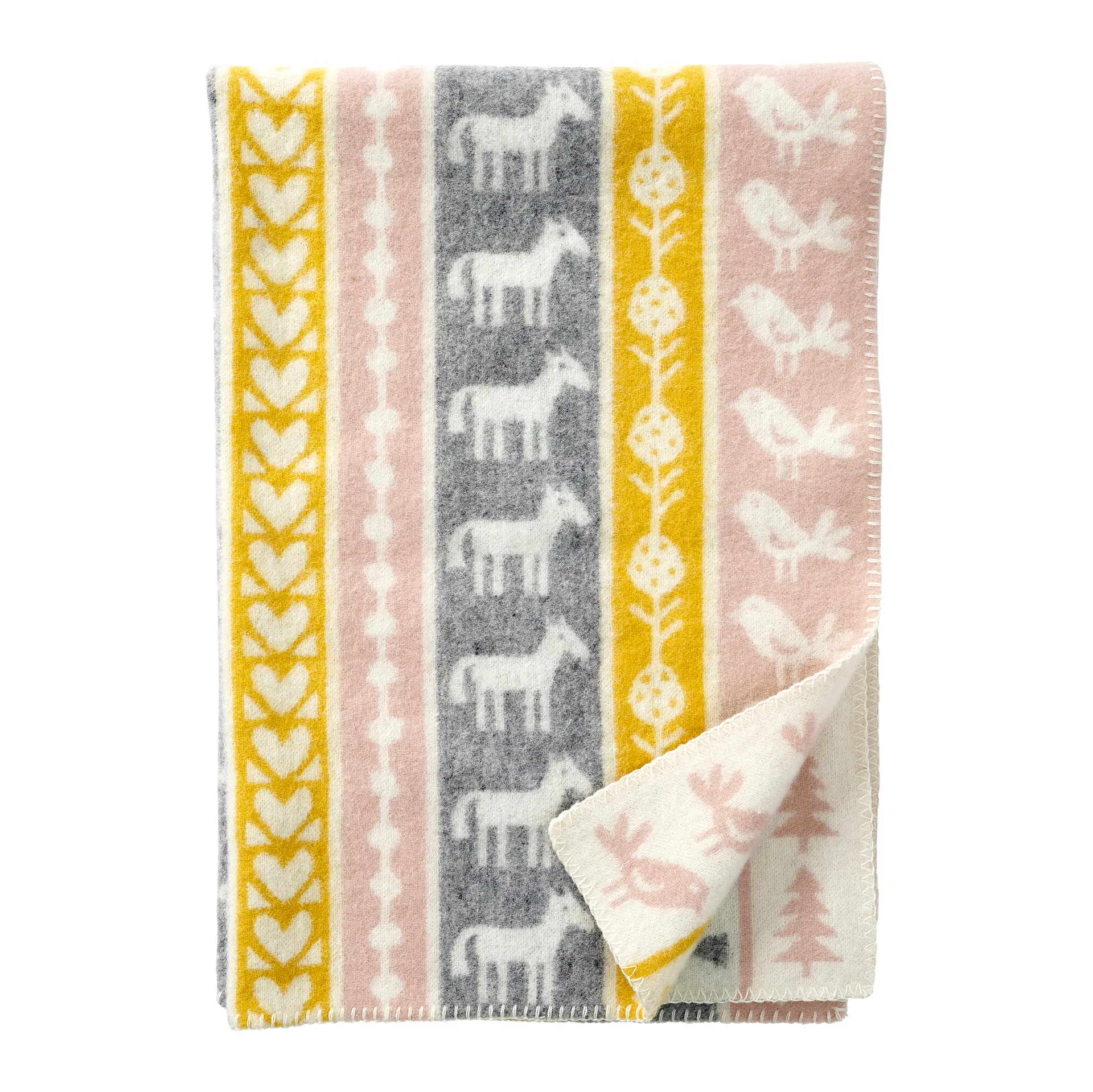 Nature Kinderdecke Wolle, Gelb Klippan Yllefabrik