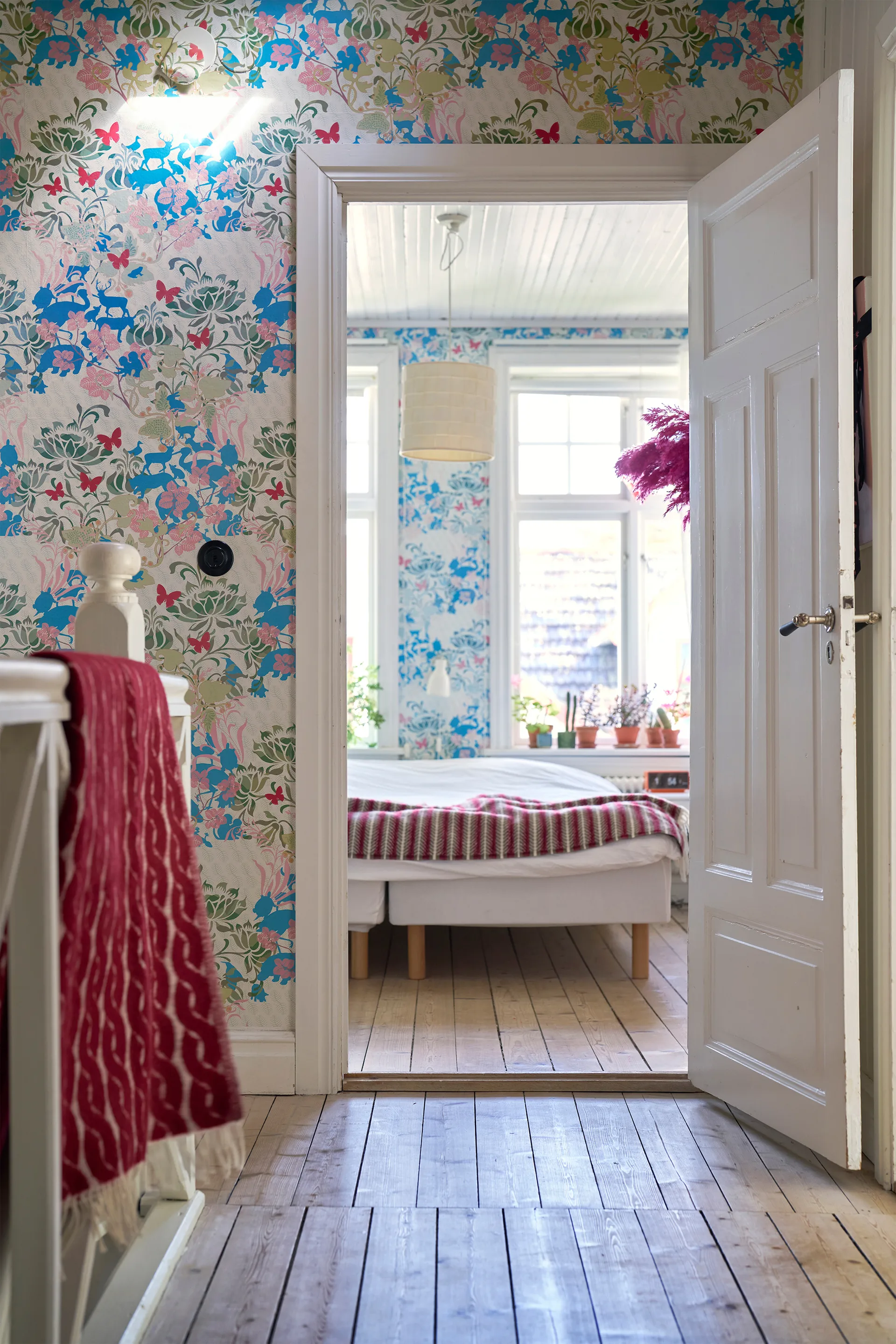 Oscar Wolldecke 130x200 cm, Multi burgundy Klippan Yllefabrik