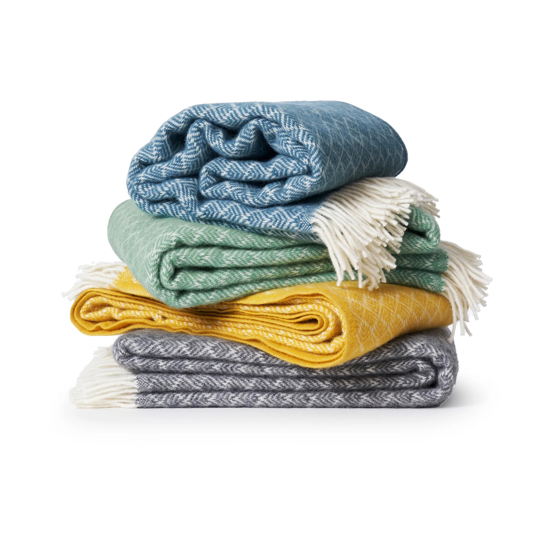 Pampas Wolldecke 130x200cm, Gelb Klippan Yllefabrik