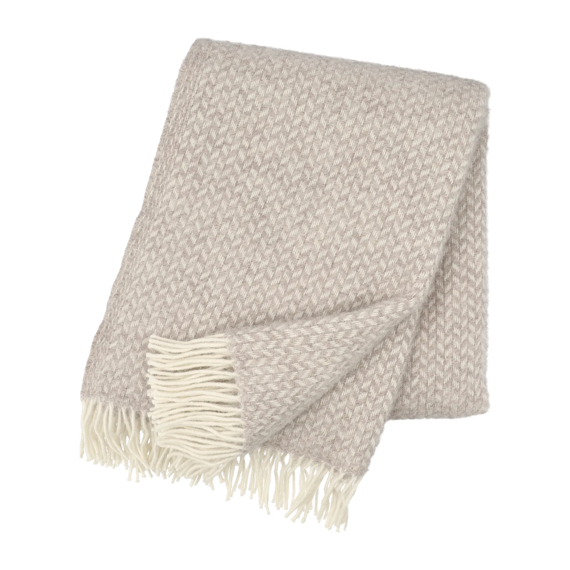 Polka Wolldecke, Beige Klippan Yllefabrik