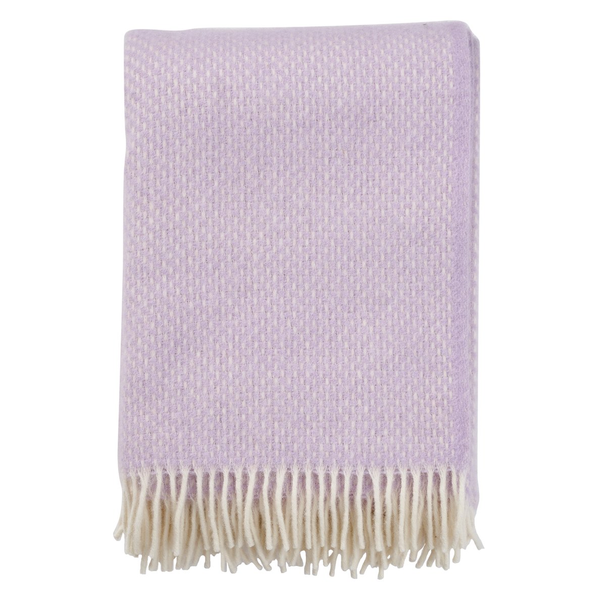 Klippan Yllefabrik Preppy Wolldecke Lilac | Skandinavisches Design | Wolldecken | Lila