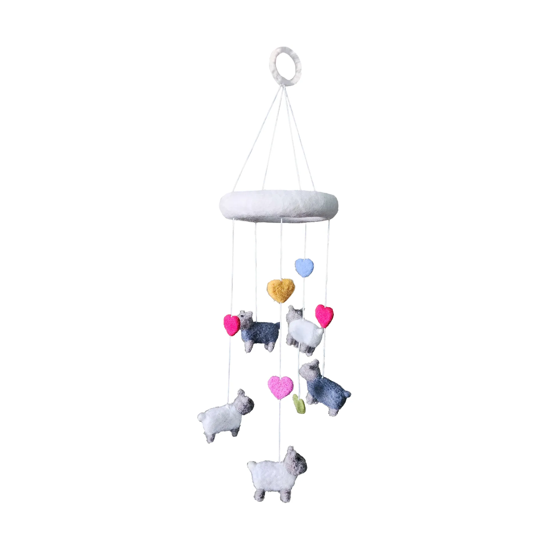 Sheep gefilzte Mobile, 15x50 cm Klippan Yllefabrik