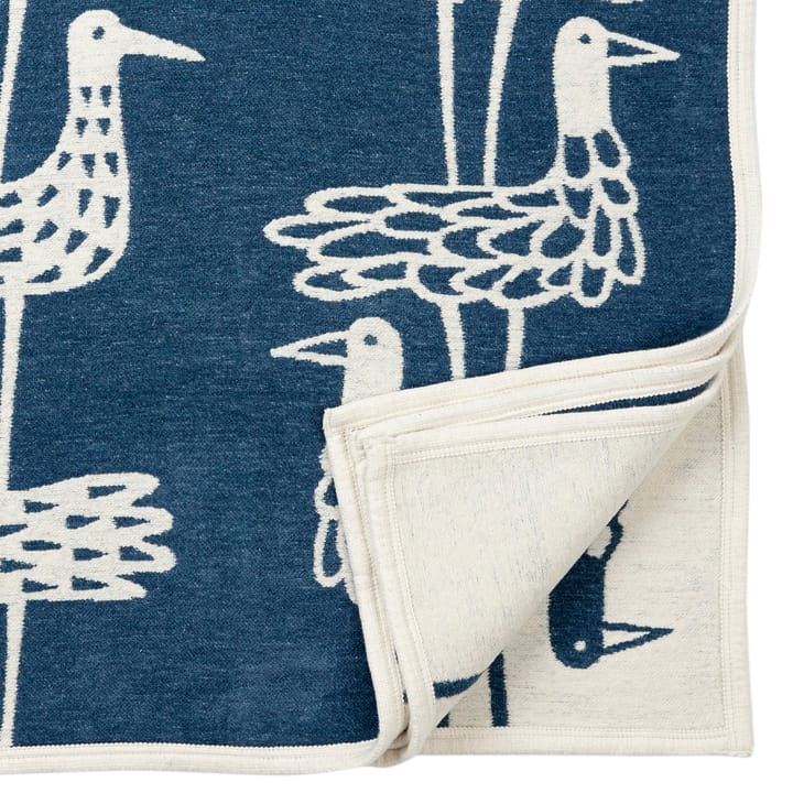 Shore Birds Chenille-Decke, Blau Klippan Yllefabrik