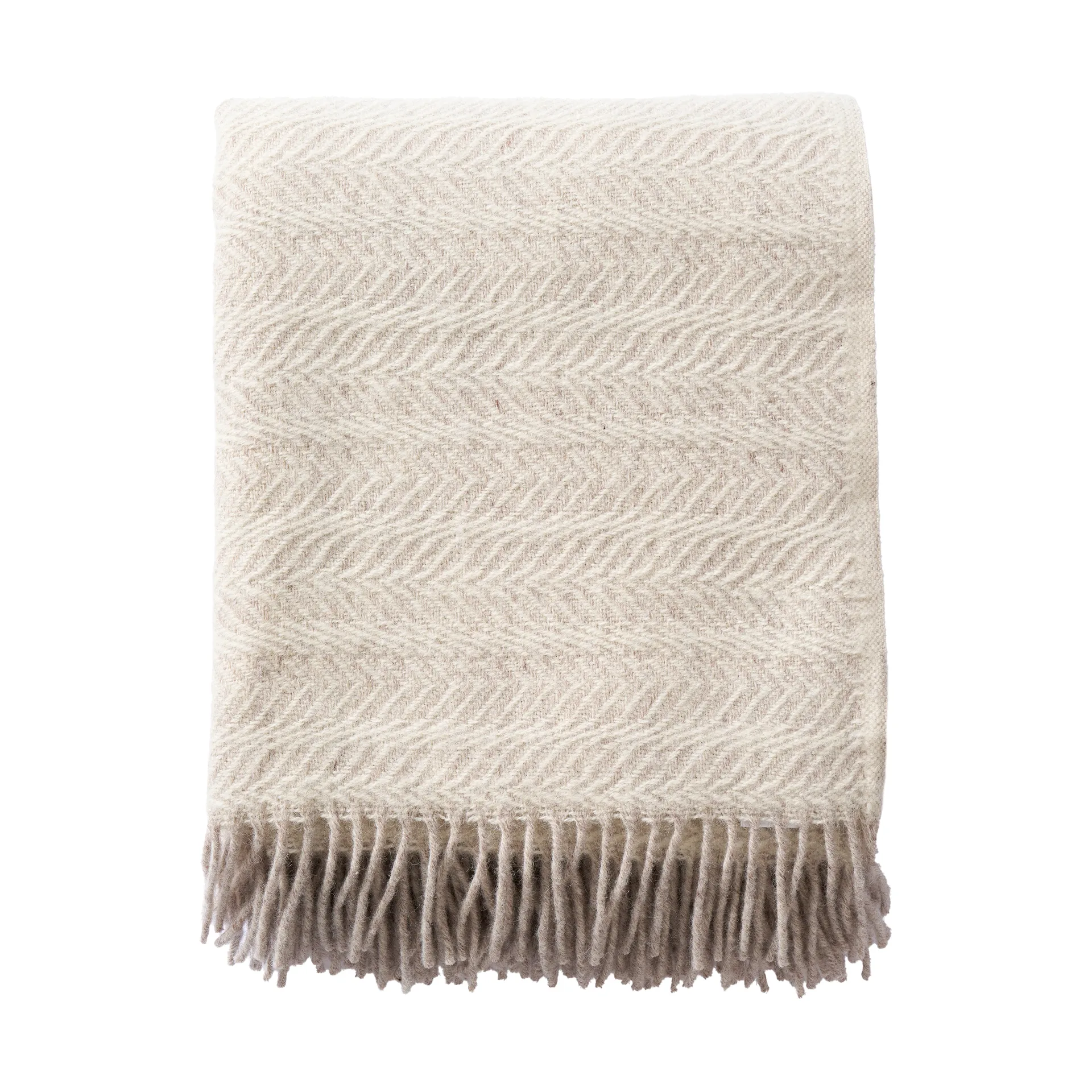 Skanör Decke 130x180 cm, Beige Klippan Yllefabrik