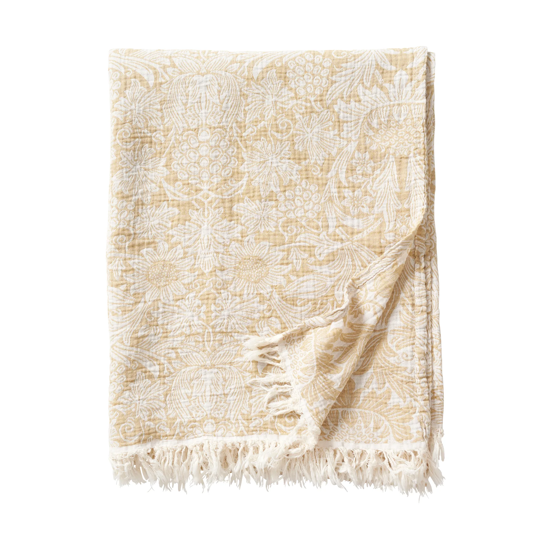 Sunflower Baumwolldecke 140x200cm, Golden Klippan Yllefabrik