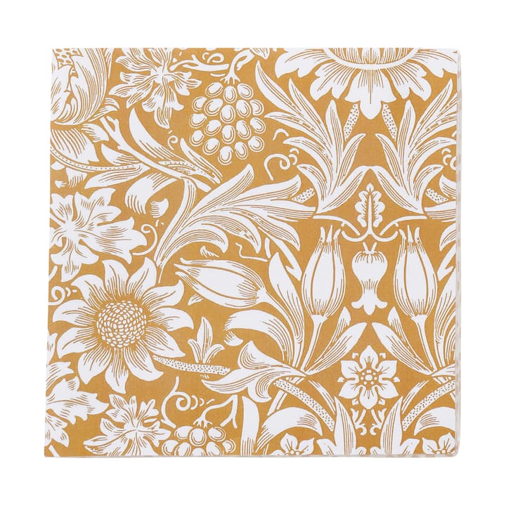 Sunflower Serviette 33x33cm 20er Pack - Golden - Klippan Yllefabrik