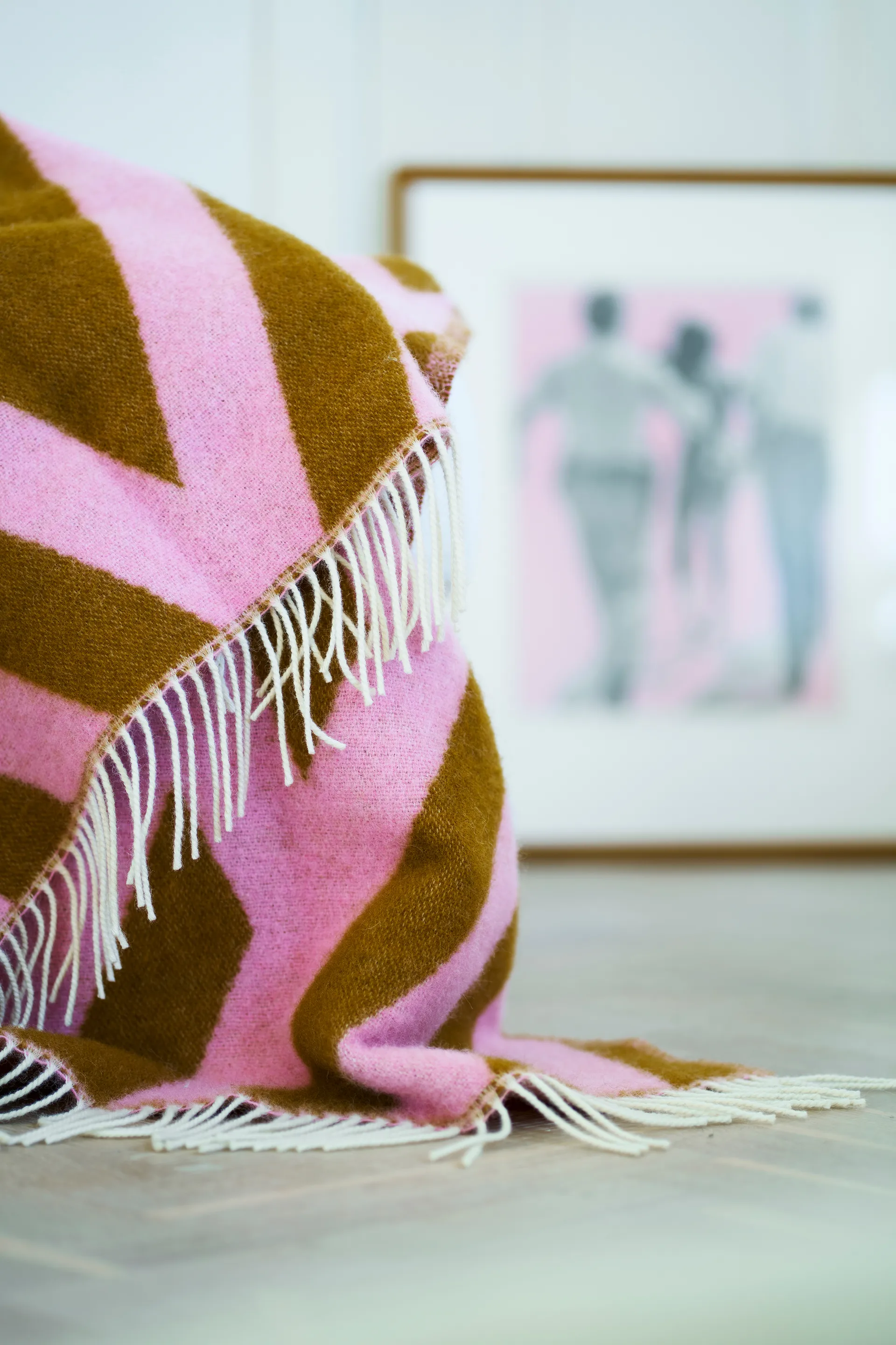 Tangent Wolldecke 130x200 cm, Pink-carmel Klippan Yllefabrik