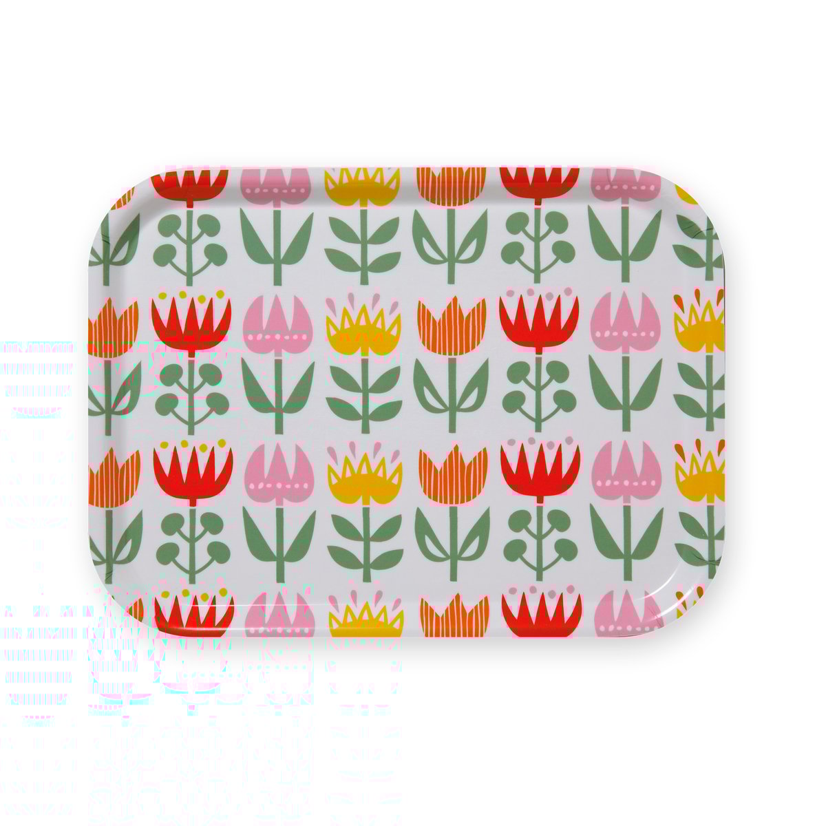 Klippan Yllefabrik Tulip kleines Tablett 20x27 cm Multi