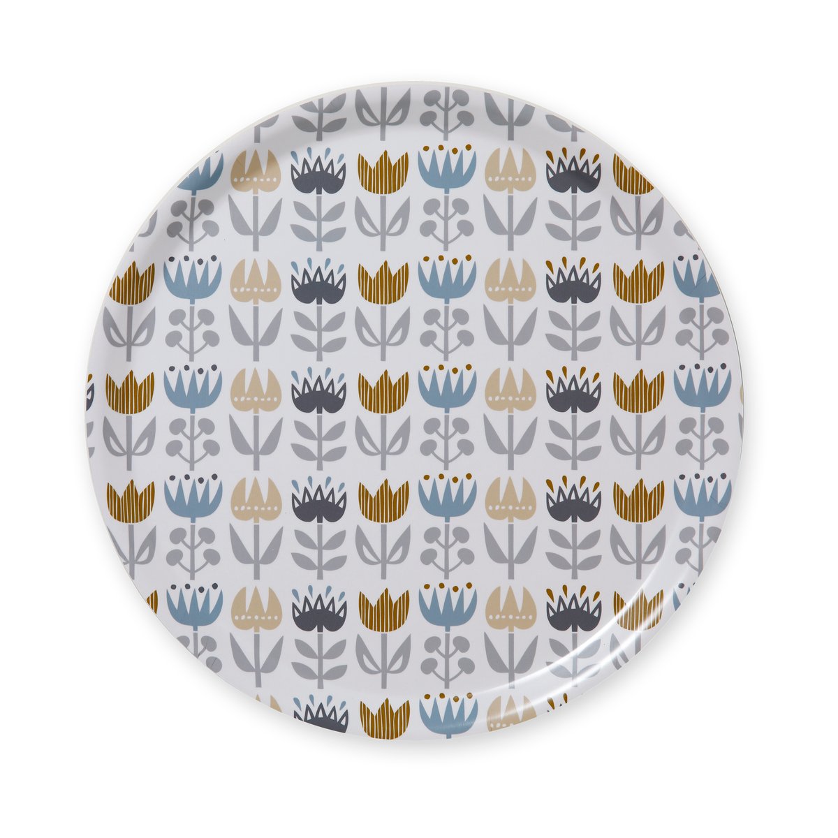 Klippan Yllefabrik Tulip rundes Tablett Ø38 cm Grey