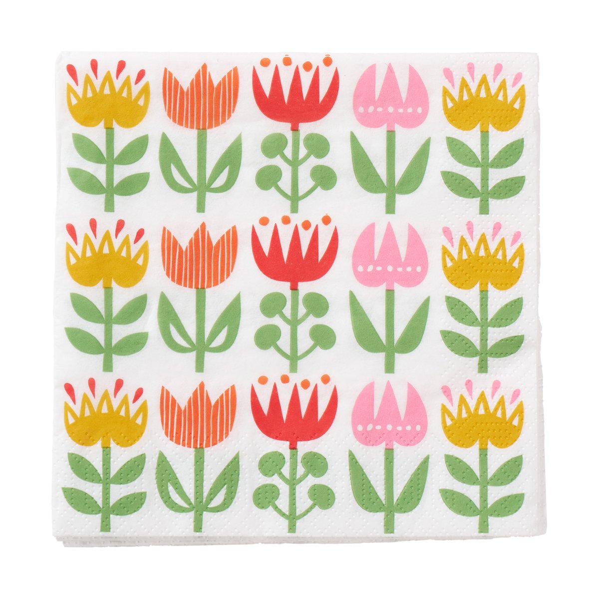 Klippan Yllefabrik Tulip Serviette 33x33 cm 20er-Pack Multi
