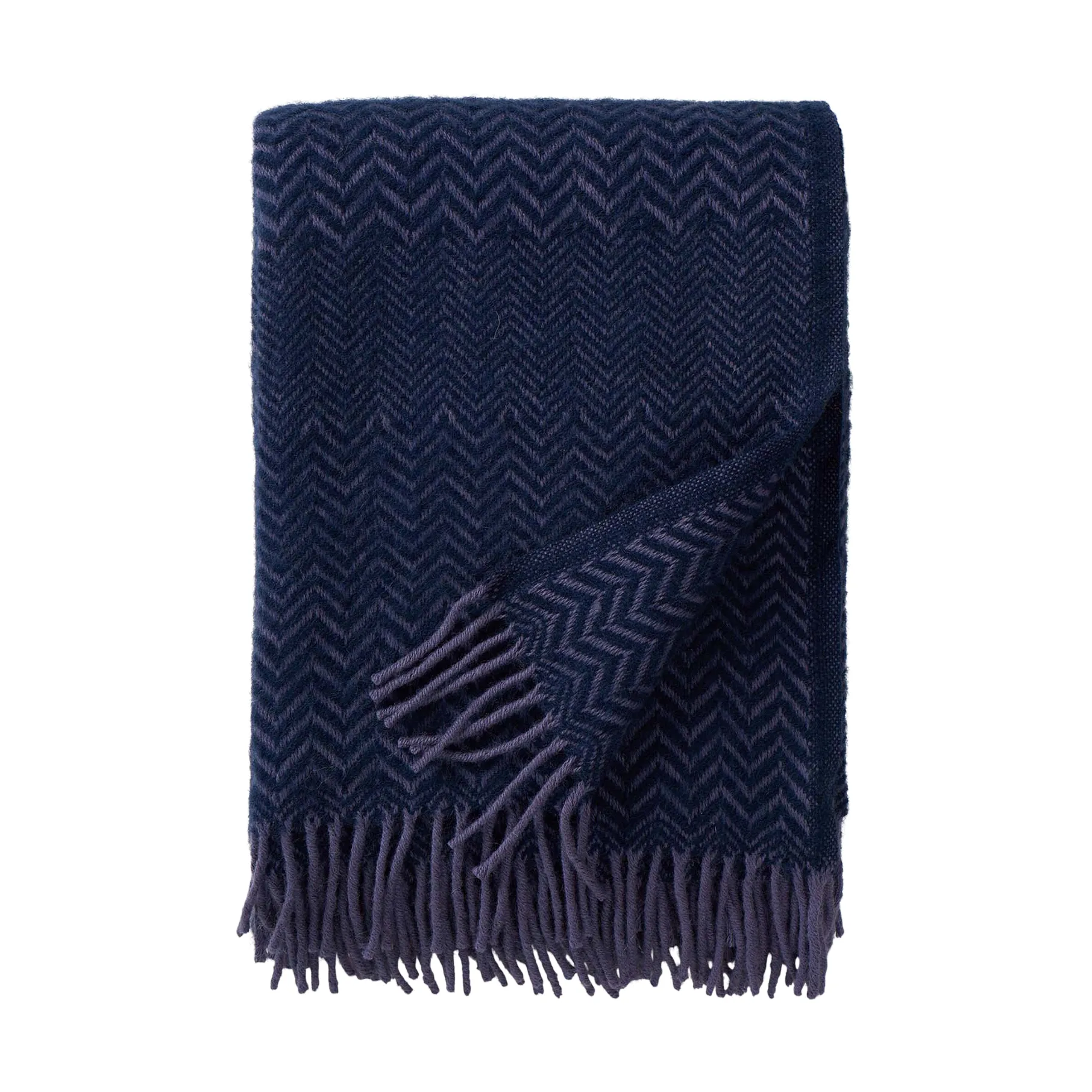 Zigzag Wolldecke 130x200 cm, Heather Klippan Yllefabrik