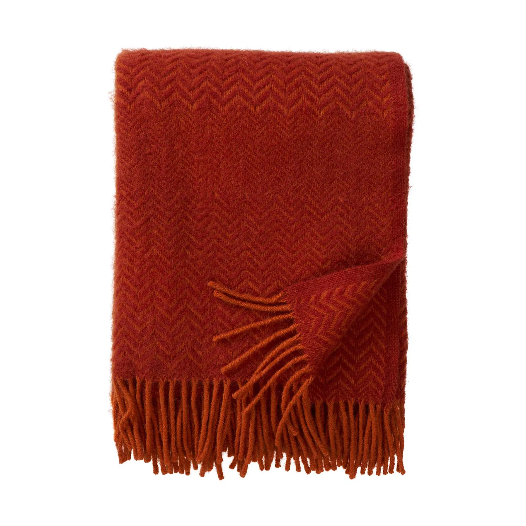 Zigzag Wolldecke 130x200 cm, Ruby Klippan Yllefabrik